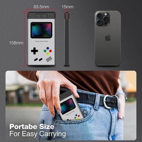 HEIYING Switch Game Card Case for Nintendo Switch/Switch OLED/Switch Lite Game Card or Micro SD Memory Card, Metal Switch Game Holder with 20 Game Card Slots and 20 Micro SD Card Slots. in Saudi Arabia