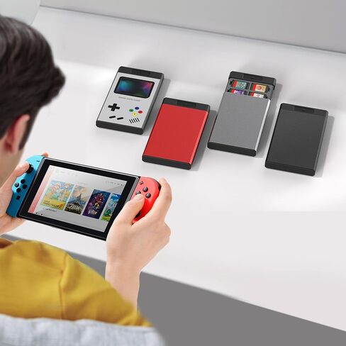 HEIYING Switch Game Card Case for Nintendo Switch/Switch OLED/Switch Lite Game Card or Micro SD Memory Card, Metal Switch Game Holder with 20 Game Card Slots and 20 Micro SD Card Slots. in Saudi Arabia