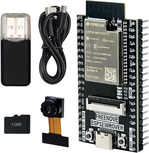 Freenove ESP32-WROVER CAM Board with Memory Card (Compatible with Arduino IDE), Onboard Camera Wireless, Python C Code, Detailed Tutorial, Example Projects in Saudi Arabia
