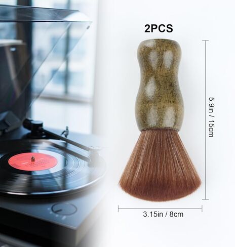 قطعتان من فرشاة تنظيف سجلات الفينيل، فرشاة تنظيف أسطوانات الفينيل الدوارة LP، فرشاة تنظيف أسطوانات الفينيل الناعمة المقاومة للكهرباء الساكنة، فرشاة تسجيل تنظيف الغبار المضادة للكهرباء الساكنة، فرشاة إزالة الغبار من الفينيل in Kuwait