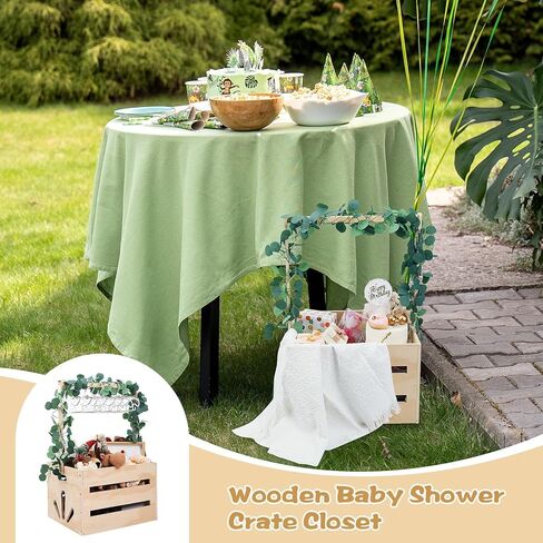 خزانة قفص استحمام خشبي للأطفال، سلة هدايا ترحيب بالطفل مع مقبض، لافتة إعلان الطفل، شماعات أطفال على شكل إكليل حرف كبير، سلة مخصصة للأطفال للوالدين الجدد في الحمل in Kuwait