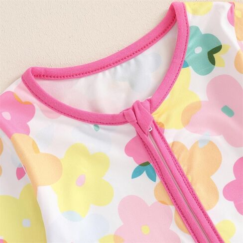 ملابس حديثي الولادة للفتيات الصغيرات، ملابس خريف وشتاء بأكمام طويلة، رومبير وافل مكشكش وسحاب، بدلة قفز للمنزل in Kuwait