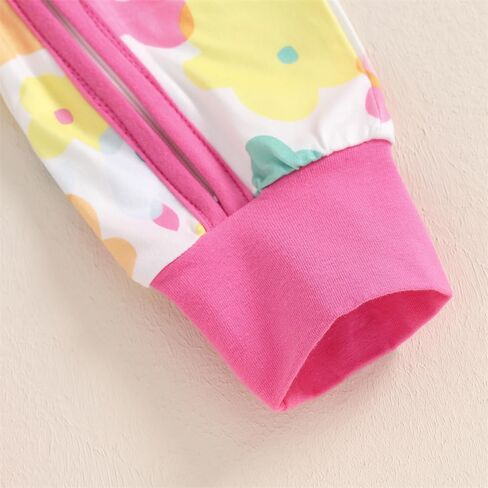 ملابس حديثي الولادة للفتيات الصغيرات، ملابس خريف وشتاء بأكمام طويلة، رومبير وافل مكشكش وسحاب، بدلة قفز للمنزل in Kuwait