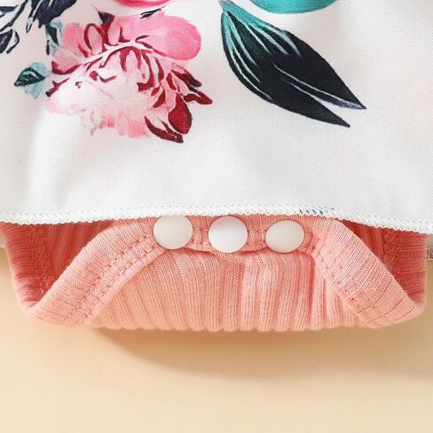 Bafeicao Newborn Baby Girl Clothes Rompers Sleeveless Lace Ruffles Floral Romper Dress Bodysuit Infant Dresses Summer Outfits in Saudi Arabia