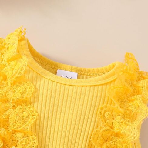 Bafeicao Newborn Baby Girl Clothes Rompers Sleeveless Lace Ruffles Floral Romper Dress Bodysuit Infant Dresses Summer Outfits in Saudi Arabia
