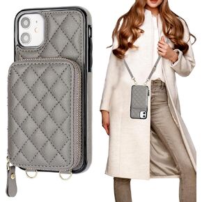 Bocasal Crossbody Wallet Case for iPhone 11, RFID Blocking PU Leather Zipper Handbag Purse Flip Cover, Kickstand Folio Case with Card Slots Holder Wrist Strap Lanyard 6.1 Inch (Black)