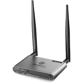 Wireless HDMI KVM Extender, Wireless HDMI Transmitter and Receiver 1080P@60Hz up to 200m/656ft with HDMI Loop-Out and 5.8G Dual Antenna, 2xUSB for Keyboard/Mouse Streaming from Laptop, up to 8 RXs