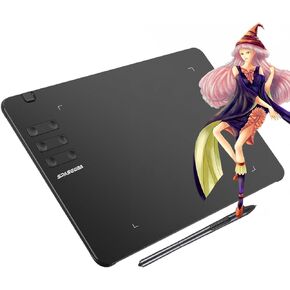 T605S Drawing Tablet 6.7x4 inch Graphic Digital Drawing Tablet with 8192 Pen Pressure 6 Customized Hot Keys Art Tablet for OSU Online Teaching,Designing, Beginners,Work with Mac, PC & Mobile