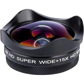 Andoer 4K Smartphone Camera Lens 0.45X Wide Angle 15X Macro Phone Lens with Universal Clip