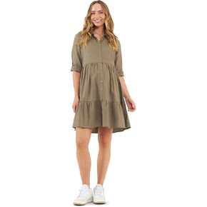 Ripe Adel Linen Dress Olive