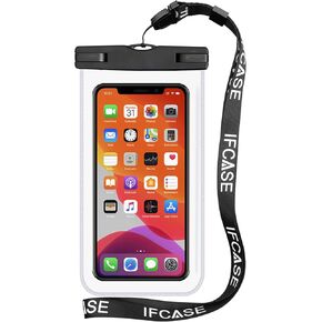 IFCASE Universal Waterproof Case, 2 Pack Large Phone Water Proof Dry Bag Pouch for iPhone 14 Pro Max, 13 12 11 XS XR 7 8 SE, Samsung Galaxy S23 S22 S21 S20 Plus, S23 Ultra 5G (PVC)