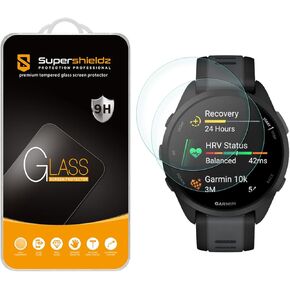 Supershieldz (2 Pack) Designed for Garmin Forerunner 165/165 Music Tempered Glass Screen Protector, Anti Scratch, Bubble Free