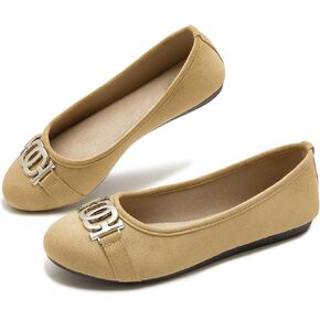 Women's Ballet Shoes Comfortable Slip on Round Toe Flat Casual Shoes for Walking, Driving, Dressy