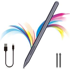 Stylus Pen for Microsoft Surface Pro11/10/9/8/X/7+/6/5/4/3/Surface 3, Surface Go 3/2/1, Surface Laptop/Studio/Book 4/3/2/1 with Eraser Side Button,Palm Rejection,Tilt Function,1024 Pressure