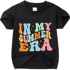 in My Summer Era Shirts Toddler Baby Girls T-shirt Star Graphic Tops Short Sleeve Casual Tees Clothes 1-6T