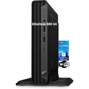 HP EliteDesk 800 G6 Mini Desktop Business Computer, Core i5-10500T Processor, 16GB RAM, 1TB PCIe SSD, RJ-45, Displayport, SUB KB & Mouse, Wi-Fi, BT, Windows 11 Pro (Renewed)
