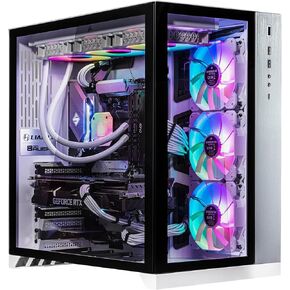 Velztorm Lux Gaming & Entertainment Desktop PC (AMD Ryzen 9 5950X 16-Core, 64GB RAM, 1TB PCIe SSD + 2TB HDD (3.5), GeForce RTX 4070 Ti 12GB, Wifi, White, Win 11 Pro)