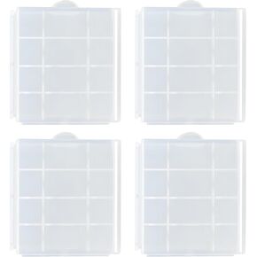 4-Pack Clear Protective Battery Cases - Compact & Portable Holders for AA/AAA Batteries