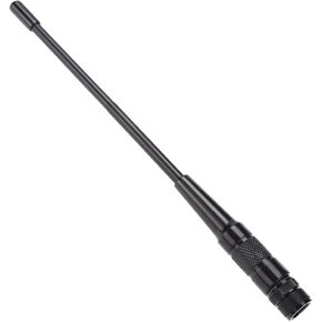 Black Walkie Talkie Antenna 144/430 MHz Dual-Band High Gain Handheld BNC Antenna Compatible with ICOM V8 V80 V80E V82 V85 F3S HT-66 VHF/UHF Radio 21cm