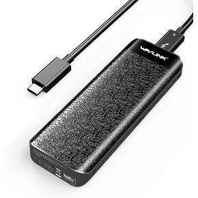 WAVLINK 40Gbps NVMe Enclosure, M.2 Enclosure compatible with Thunderbolt 4/3/USB 4, Thunderbolt 3 to M Key/B+M Key 2280 NVMe SSD Enclosure, Heatsink Design, with 50cm Thunderbolt Cable, up to 4TB