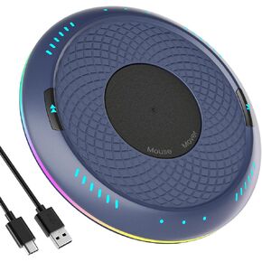 Mouse Jiggler غير قابل للاكتشاف، جهاز محرك ماوس مطور مع مؤقت داخلي قابل للتعديل وخيار 7 ألوان LED، يتحرك Mouse Wiggler تلقائيًا للحفاظ على الكمبيوتر المحمول نشطًا