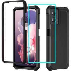 حافظة Motorala Moto G Power 5G 2024 مع واقي شاشة، حافظة هاتف Moto G Power 5G 2024 حماية أمامية وخلفية لكامل الجسم، غطاء خلفي من السيليكون الناعم من البولي كربونات لهاتف G Power 5G 2024 أرجواني in Kuwait