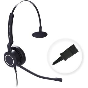 Mono Plantronic-QD Headset with Microphone - for Cables with 4-Pin Quick Disconnect Connector for Call Center Office (VTX100QD) in Saudi Arabia