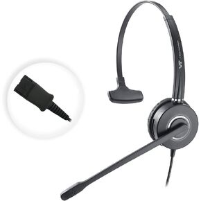 Mono Plantronic-QD Headset with Microphone - for Cables with Quick Disconnect Connector for Call Center Office (VT6932QD)
