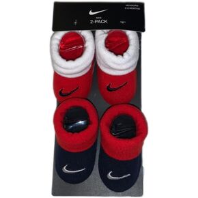 جوارب Nike Baby Boys Bootie مقاس 0-6 أشهر أحمر/أسود in Saudi Arabia