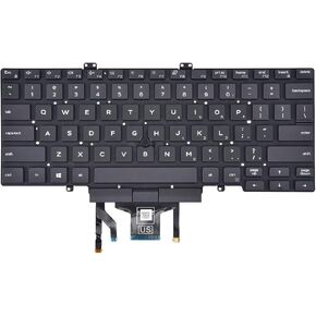 Replacement Keyboard for Dell Latitude 3400 5400 5401 5410 5411 7400 7410 Series Laptop with Backlit with Pointer US Layout（NOT Fit for Latitude 7400 2-in-1）