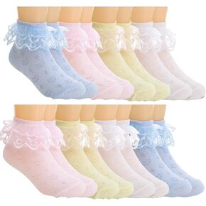 Toptim Kid Girls Socks Yarn Ruffle Little Princess Dress Socks