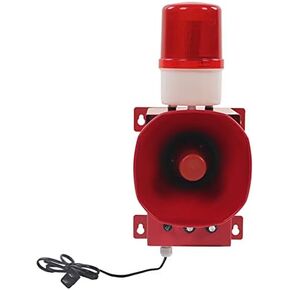 Emergency Warning Strobe Light Industrial Sound Light Horn Alarm Waterproof Security Siren 0‑130dB US Plug 110V