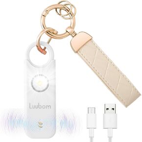 Personal Safety Alarm Rechargeable, 135 dB Loud Siren with LED Strobe Light and Key Chain in Pop Colors for Women Kids Elderly, Blue