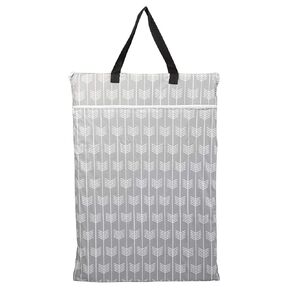 Large Hanging Wet/Dry Cloth Diaper Pail Bag for Reusable Diapers or Laundry (Arrow)