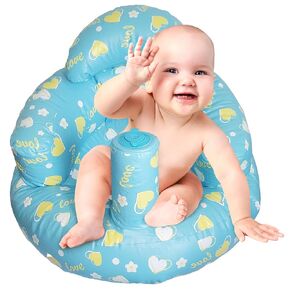 Inflatable Baby Seat, Baby Sit Up Chair for 3-6 Months, Baby Must Haves, Baby Floor Seat with Back Support (Blue)