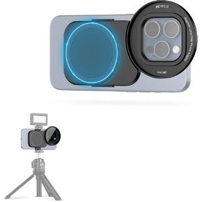 67mm Universal Magnetic Lens Filter Adapter for iPhone 15 Pro 14 Pro 15 Pro Mx 14 Pro Max, Phone Lens Filter Ring with 1/4-20" Tripod Screw & Cold Shoe Mount for Vlogging Video Record (No Filter in Saudi Arabia