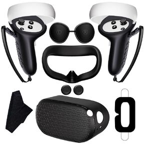متوافق مع ملحقات Oculus Quest 2، غطاء وجه من السيليكون، غطاء VR Shell، غطاء مقبض وحدة التحكم باللمس Quest 2، غطاء العدسة الواقي، غطاء العين القابل للتصرف، قطعة قماش لمسح المرآة للاستعمال مرة واحدة in Kuwait