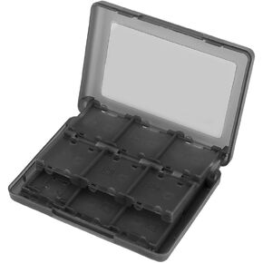 Game Card Case, 28 in 1 Plastic Game Card Case Cartridge Storage Box for 3Ds Dsl Dsi Ll Game Cards(Black)
