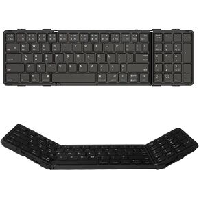 JOMAA Wireless Folding Keyboard with Touchpad Rechargeable Foldable Bluetooth Keyboard for Tablet Ipad (with Numeric)