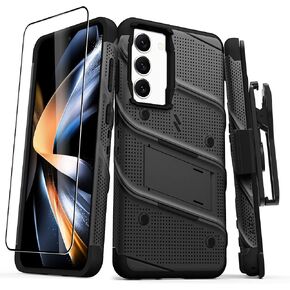 ZIZO Bolt Bundle for Galaxy S23 Plus Case with Screen Protector Kickstand Holster Lanyard - Black