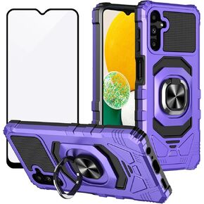 Ailiber Case for Samsung Galaxy A35 5G SM-A356, Samsung A35 Phone Case with Screen Protector, Ring Kickstand for Magnetic Car Mount, Heavy Duty Shockproof Rugged Durable Cover for Galaxy A35 5G-Green