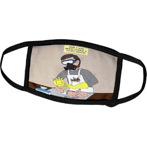3dRose Face Cover Large, A Male Approach to Changing a Poopy Diaper aka Daddy Diaper Duty