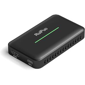 Video Capture Card Black, 4K 60HZ Single HDMI Input Video Capture Card 1080P/60Hz HDMI to USB 3.0 Audio Video Capture Card Compatible with Windows 7/8/8.1/10/11, Linux and Mac OS