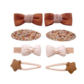 8 Pcs Girls Hair Bows Hair Accessories for Girls Baby Hair Clips Handmade Clips Non Slip Hair Pins for School Age girls Children Teen Girls Gifts (Bow tie)