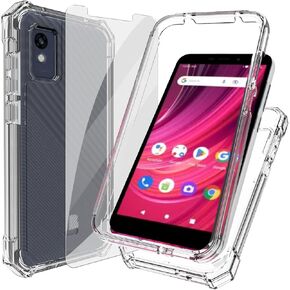 Ailiber for Blu Studio Mini 2023 Phone Case, with Screen Protector, Dual Layer Protection, Shockproof Corner TPU Bumper, Heavy Duty Protective Phone Cover for Blu Studio Mini 2023-Black
