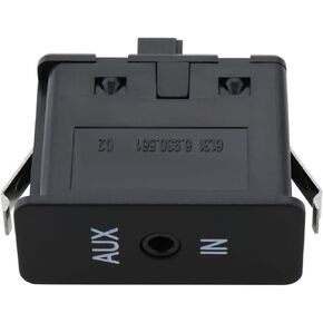 SING F LTD 1PC Car AUX Audio Interface ABS Single Socket Audio Replacement Part 6930561 Compatible with BMW X1 X3 X5 X6 Z4 E81 E87 E90 Black