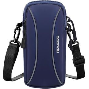 Phone Holder for Running with Crossbody Strap, Arm Band for Phone for Running for iPhone 15 14 13 12 11 Pro Max Samsung Galaxy S23 S22 7.2 Inch, Cell Phone Holder for Walking Women Men (Blue)