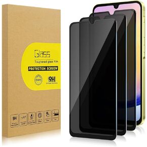 3 Pack Privacy Screen Protector for Samsung Galaxy A15 5G[Anti-Spy Tempered Glass], Ultra HD, Anti-Scratch, Bubble-Free, Easy Install 9H Protective Glass for Galaxy A15 5G