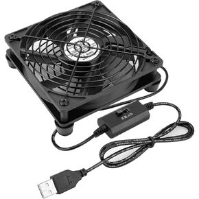 Quiet 120mm 5v USB Fan Powered Fan with Speed Control for Receiver DVR Playstation Xbox Computer Cabinet Cooling in Kuwait