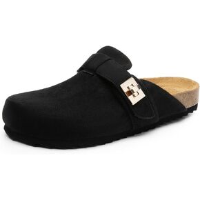 DREAM PAIRS Women's Flat Mules Pointed Toe Backless Loafer Shoes